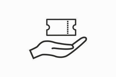 Bilet vektör simgesi.