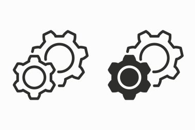 Ayarları vektör simgesi.