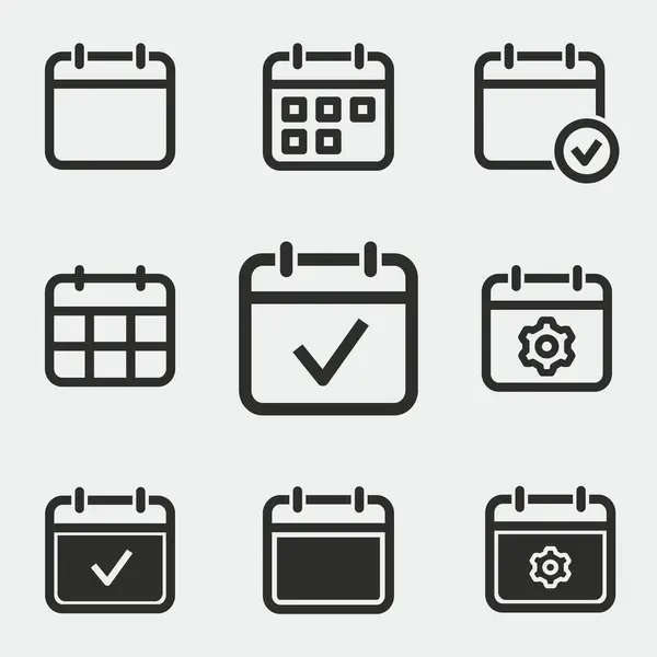 Calendar date vector icons set — Stock Vector © RedKoala 22782390