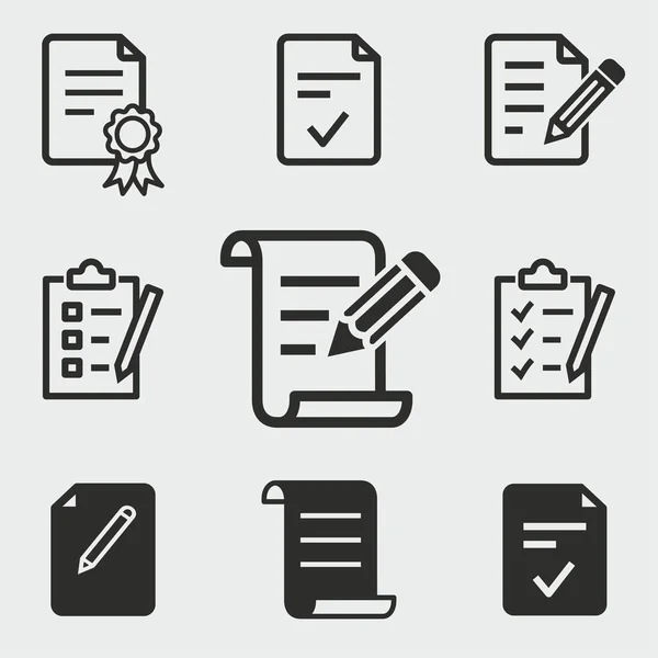 Form Vector Icons Set Black Illustration Isolated Graphic Web Design — Stock Vector