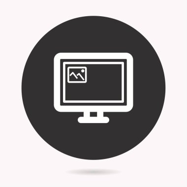 Dizüstü vektör simgesi. Beyaz illüstrasyon izole grafik ve web tasarımı için siyah arka plan üzerine.