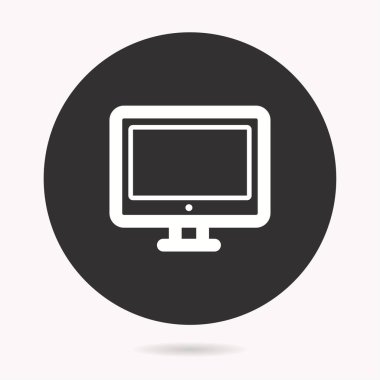Dizüstü vektör simgesi. Beyaz illüstrasyon izole grafik ve web tasarımı için siyah arka plan üzerine.