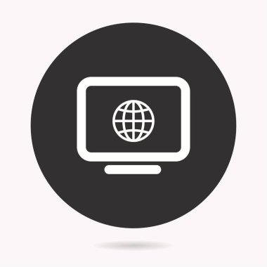 Dizüstü vektör simgesi. Beyaz illüstrasyon izole grafik ve web tasarımı için siyah arka plan üzerine.