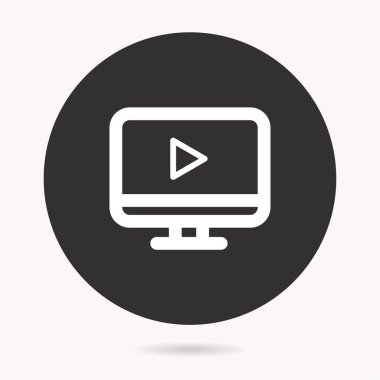 Dizüstü vektör simgesi. Beyaz illüstrasyon izole grafik ve web tasarımı için siyah arka plan üzerine.