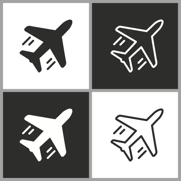 Airplane - vector icon. — Stock Vector