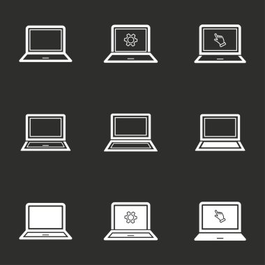 Laptop - vektör simgesi.