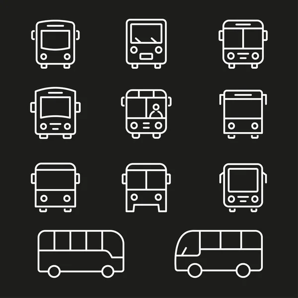 Buslinienvektorsymbol. editierbarer Schlaganfall. — Stockvektor