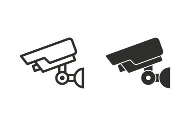 Güvenlik kamerası vektör simgesi.