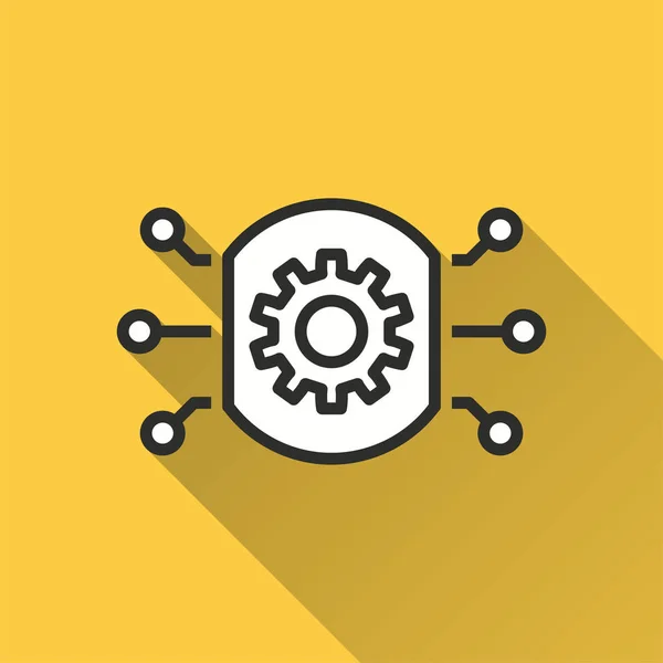 Icono de sistema automatizado para diseño gráfico y web . — Vector de stock