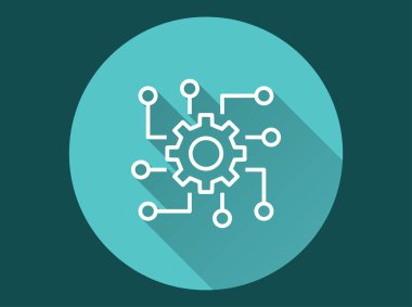 Grafik ve web tasarımı için otomatik çözümler simgesi.