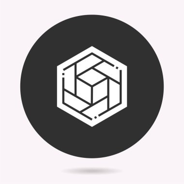 Veri bilimi - vektör simgesi. Görüntü izole edildi. Basit resim grafiği.