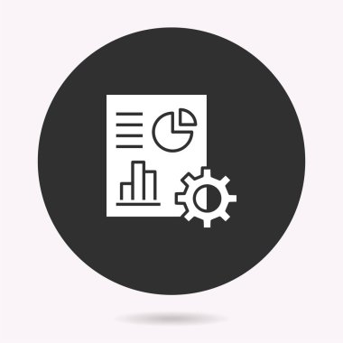 Rapor veriyorum - vektör simgesi. Görüntü izole edildi. Basit resim grafiği.