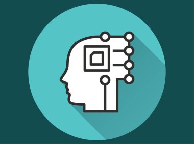 Grafik ve web tasarımı için yapay zeka simgesi.