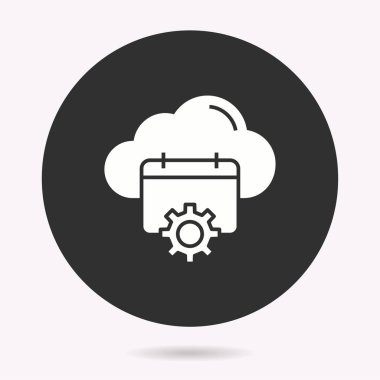 Olay işleme - vektör simgesi. Görüntü izole edildi. Basit resim grafiği.