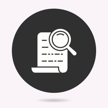 Veri keşfi - vektör simgesi. Görüntü izole edildi. Basit resim grafiği.