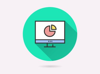 Grafik ve web tasarımı için veri görselleştirme simgesi.