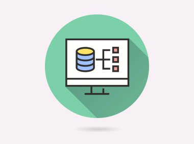 Grafik ve web tasarımı için veri depolama simgesi.