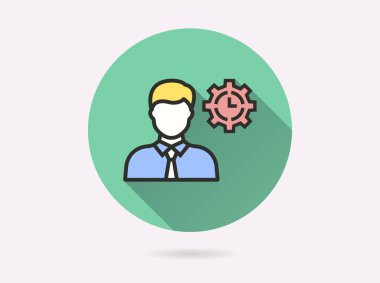 Grafik ve web tasarımı için yönetim simgesi.