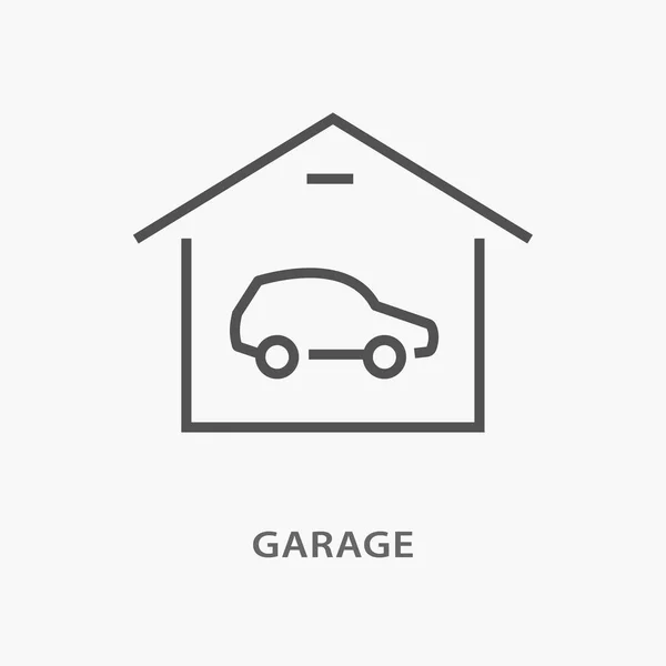 Icône de garage de voiture sur fond blanc . — Image vectorielle