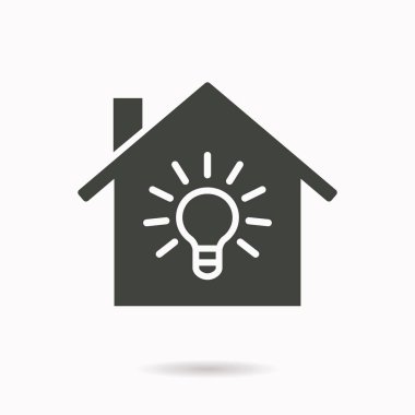 Akıllı ev ikonu. Grafik ve web tasarımı için vektör illüstrasyonu.