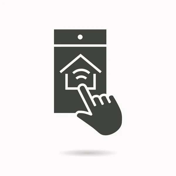 Icono de casa inteligente. Ilustración vectorial para diseño gráfico y web . — Vector de stock