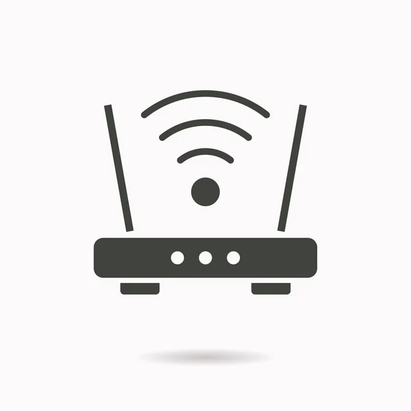 Icono del router Wifi. Ilustración vectorial para diseño gráfico y web . — Vector de stock