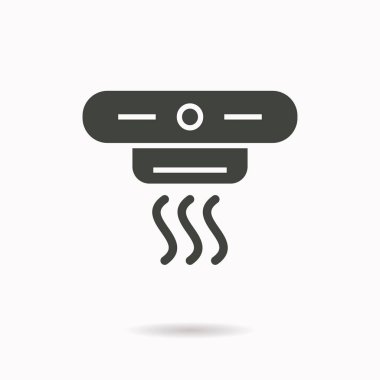 Duman dedektörü simgesi. Grafik ve web tasarımı için vektör illüstrasyonu.