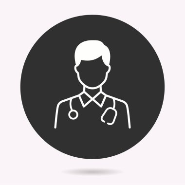 Doctor - vector icon. Illustration isolated. Simple pictogram.