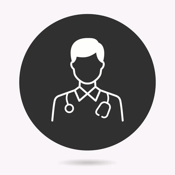 Doctor - vector icon. Illustration isolated. Simple pictogram. — ストックベクタ