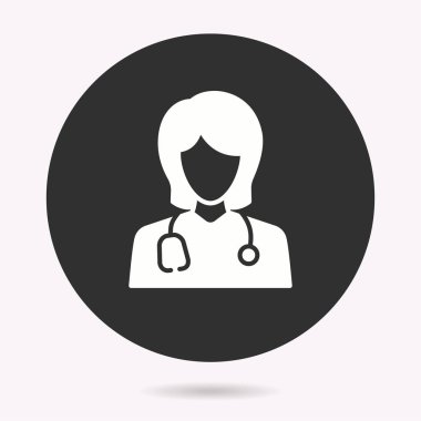 Doctor - vector icon. Illustration isolated. Simple pictogram.