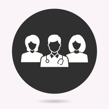 Doctor - vector icon. Illustration isolated. Simple pictogram.