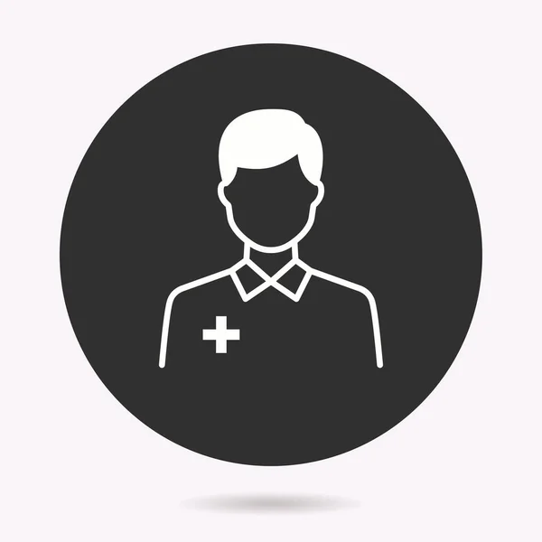 Doctor - vector icon. Illustration isolated. Simple pictogram. — Stock Vector