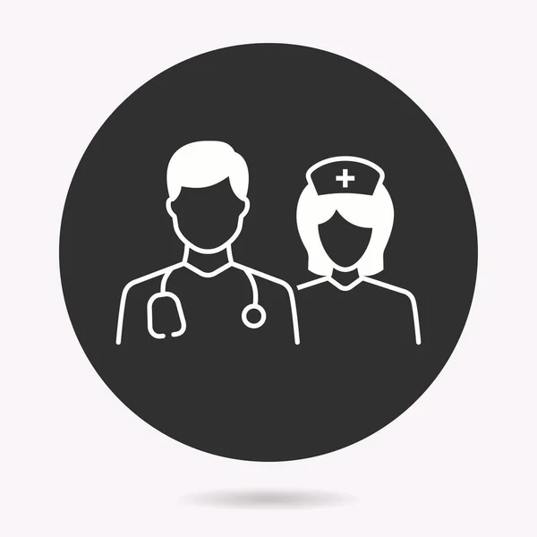 Doctor - vector icon. Illustration isolated. Simple pictogram. — Stock vektor