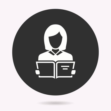 Öğrenci - vektör simgesi. Görüntü izole edildi. Basit resim grafiği.