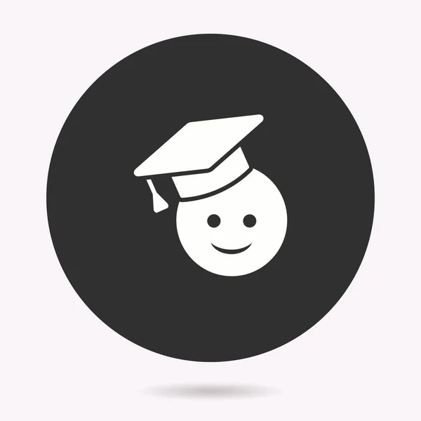 Graduate Emoji Icon Icon Vector Illustration Isolated Simple Pictogram Graphic — Stock Vector