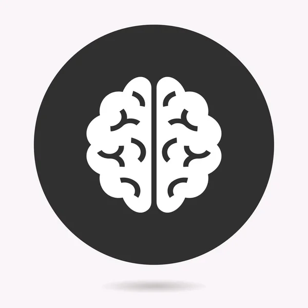 Gehirn Ikone Vektor Illustration Isoliert Einfaches Piktogramm Für Grafik Und — Stockvektor
