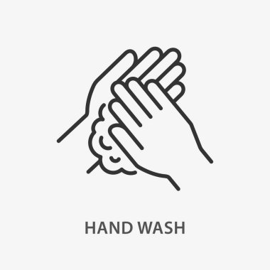 El yıkama ipi ikonu. Beyaz arkaplanda vektör illüstrasyonu.