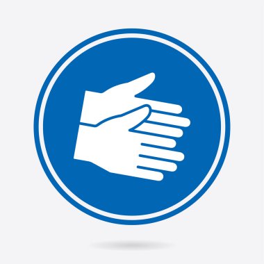 El ikonu. Vektör illüstrasyonu izole edildi. Grafik ve web tasarımı için basit pictogram.
