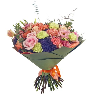 Buket çiçek paket içinde