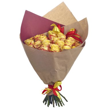 Buket çiçek paket içinde