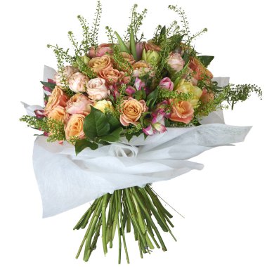 Buket çiçek paket içinde