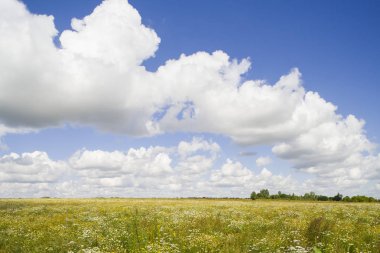 beyaz bulutlar ve alan