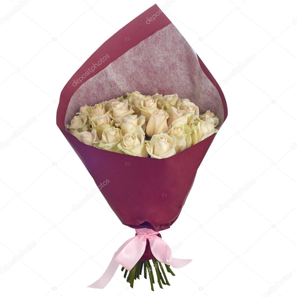 bouquet of flowers in package