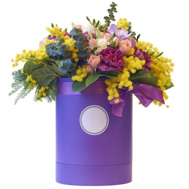 Buket çiçek paket içinde