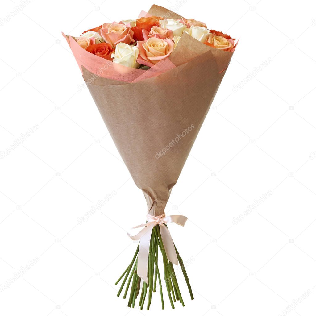 bouquet of flowers in package