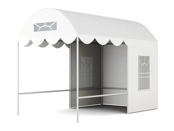 Reklama promocyjna namiot na białym tle. renderowania 3D — Zdjęcie stockowe