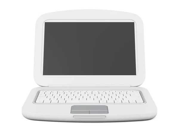 孤立在白色背景上的笔记本电脑。3d 渲染 — 图库照片