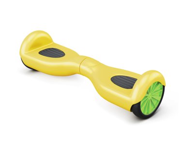 Kendi kendine karşı iki tekerlekli tahta. 3D render