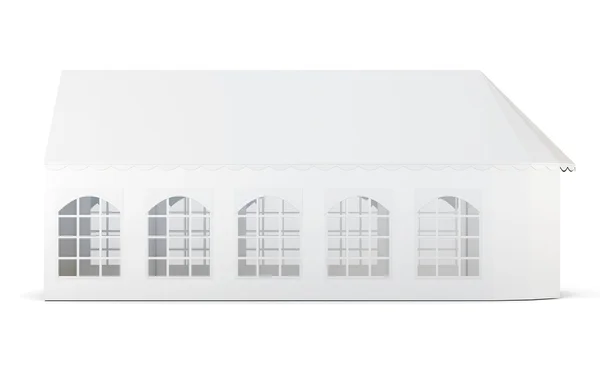 Tienda plegable con ventana aislada sobre fondo blanco. 3d renderizar Imagen De Stock
