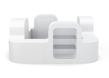 Beyaz arka plan üzerinde izole sayaç. 3D render